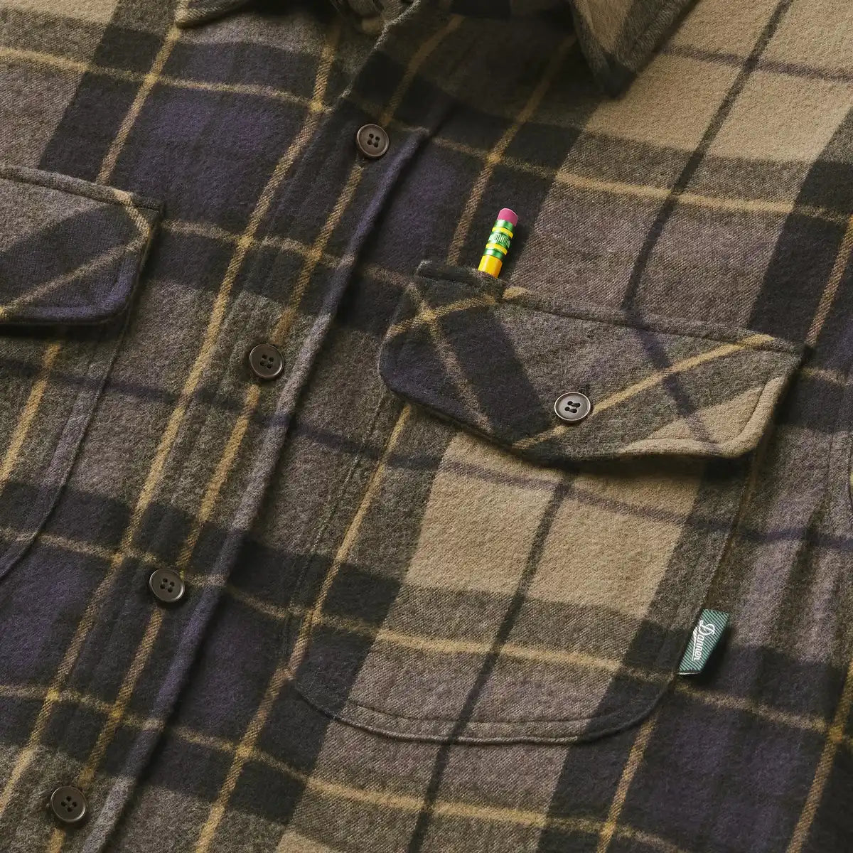 Men's Cedar Mill Cotton Flannel Navy/Olive Tartan Plaid