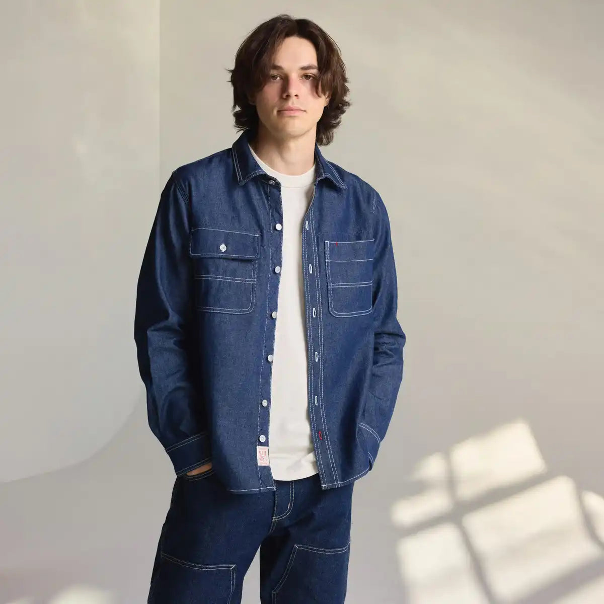 Men's Larch Mt Denim Shirt Dark Wash Indigo