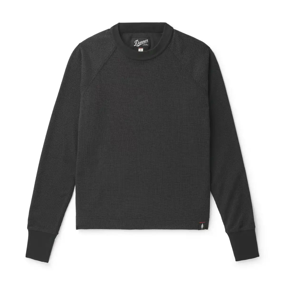 Santiam Waffle LS Tee Black