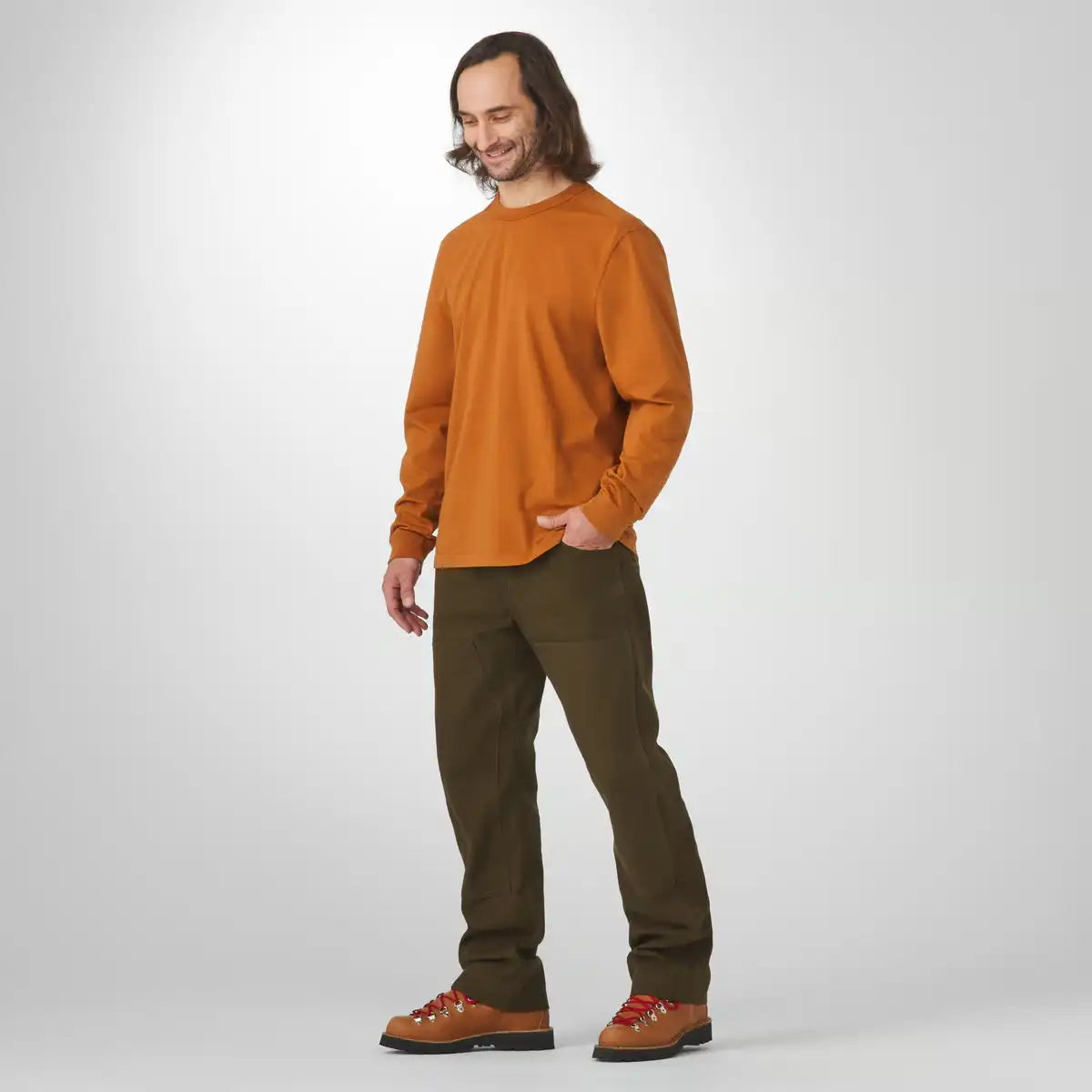 Danner 10.5oz Heavy Weight Long Sleeve Tee Glazed Ginger