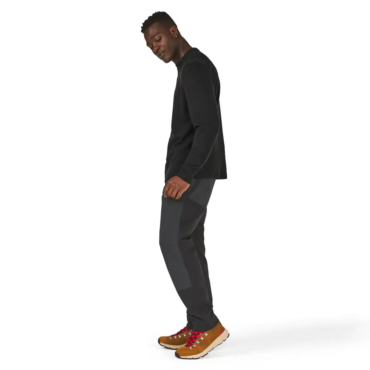 Santiam Waffle LS Tee Black - M