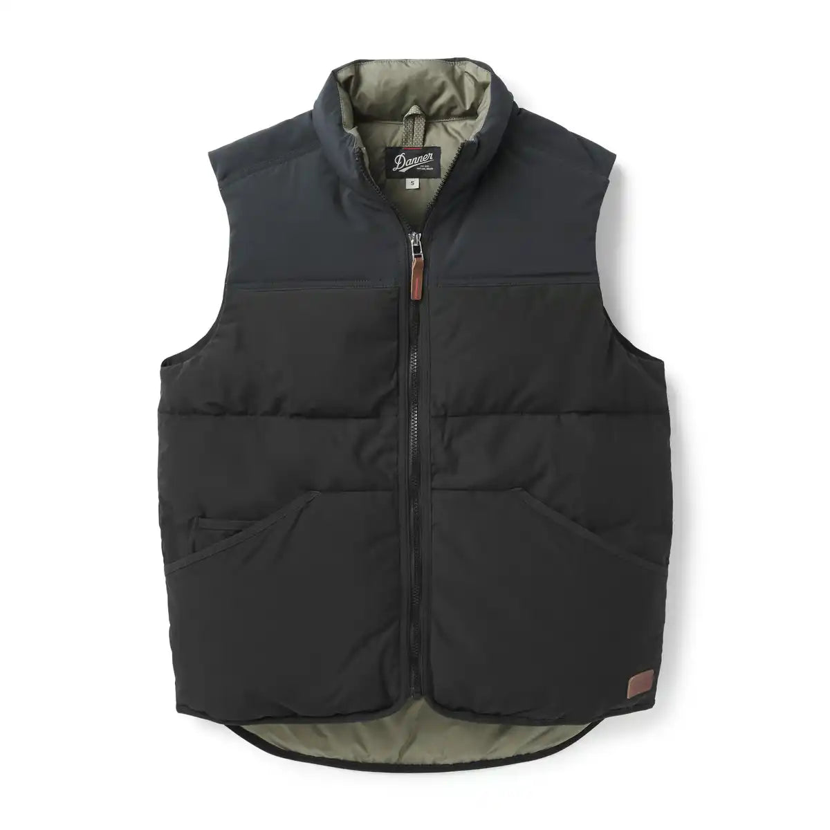 Zigzag Down Vest Black