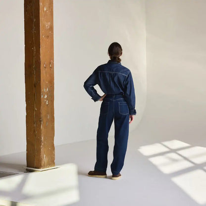Women's Larch Mt Denim Shirt Dark Wash Indigo