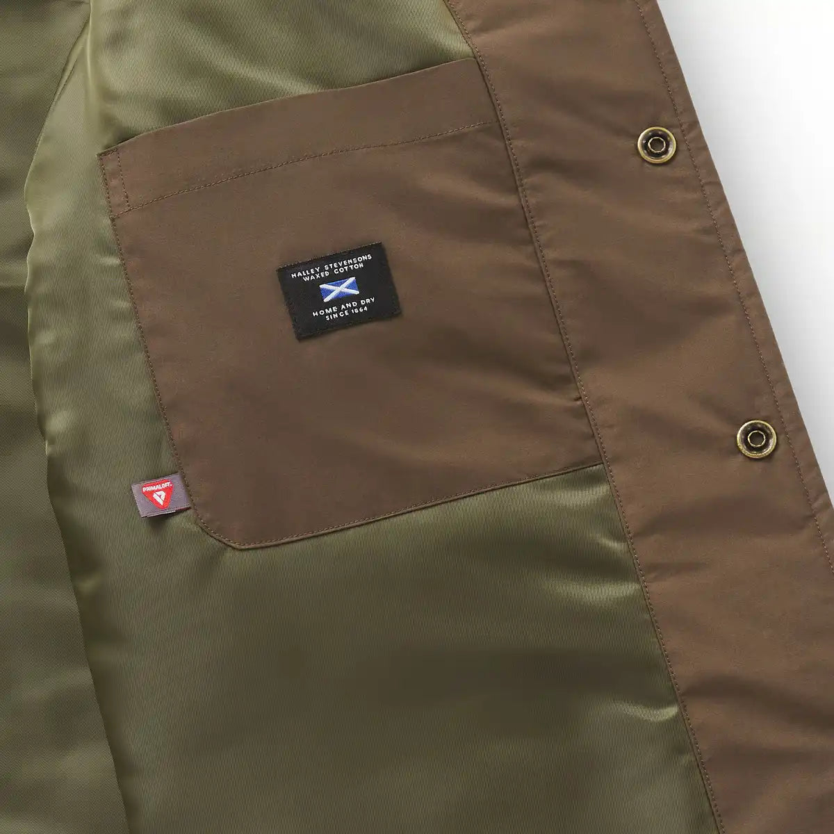 Men's Waxed Primaloft Coaches Jacket Brown