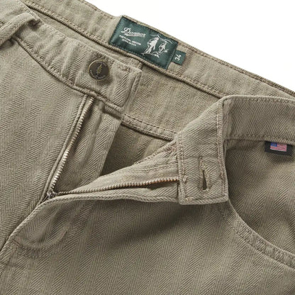 Men's Kenton Double Knee Pants Herringbone Dusty Olive