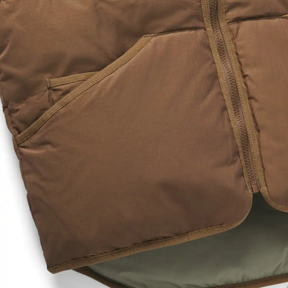 Zigzag Down Vest Dark Earth