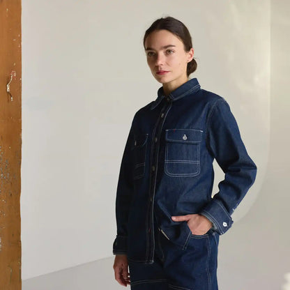 Women's Larch Mt Denim Shirt Dark Wash Indigo