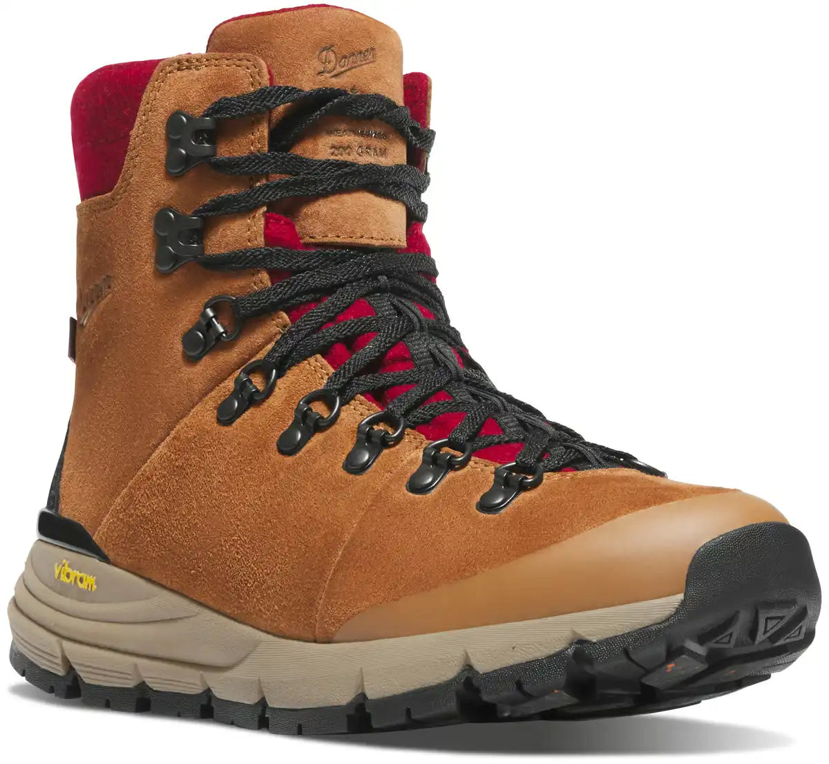 Arctic 600 Side-Zip 7" Brown/Red Felt 200G