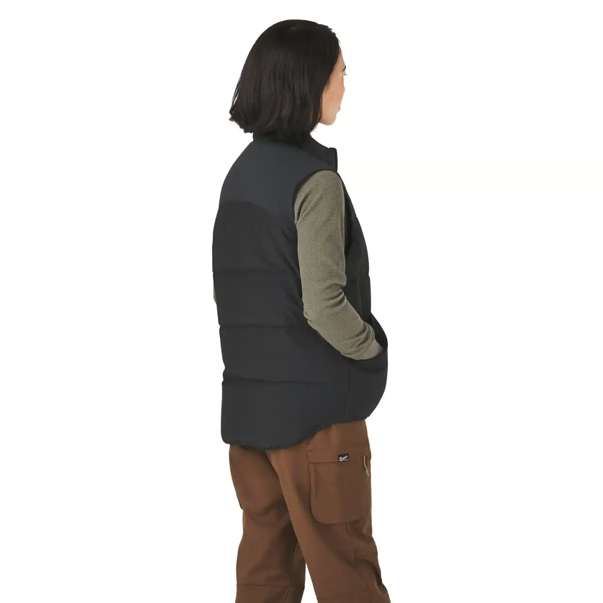 Zigzag Down Vest Black