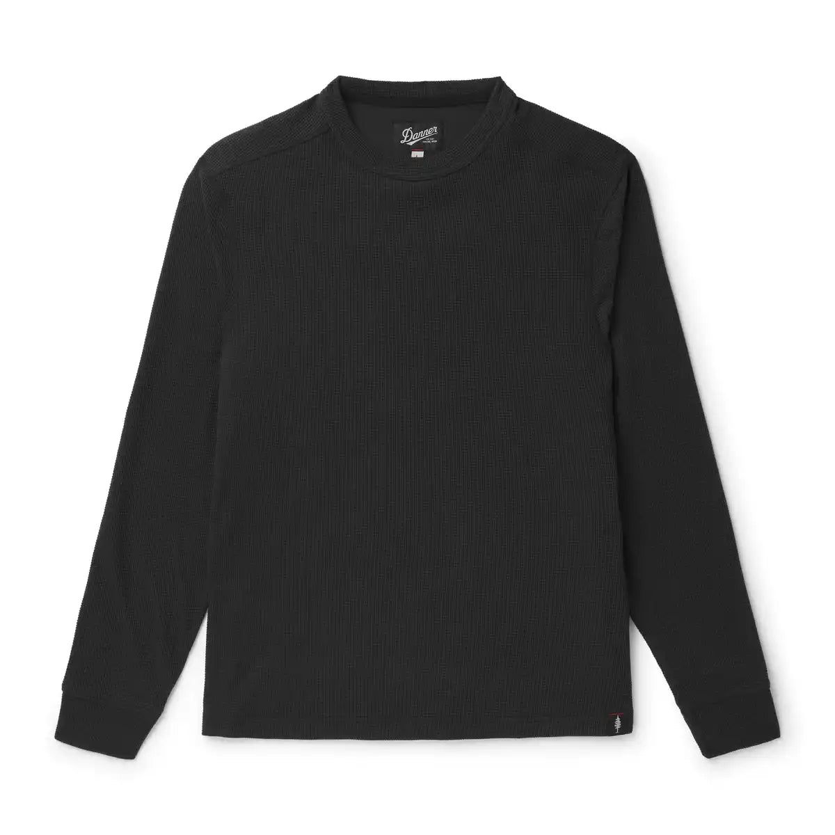 Santiam Waffle LS Tee Black - M