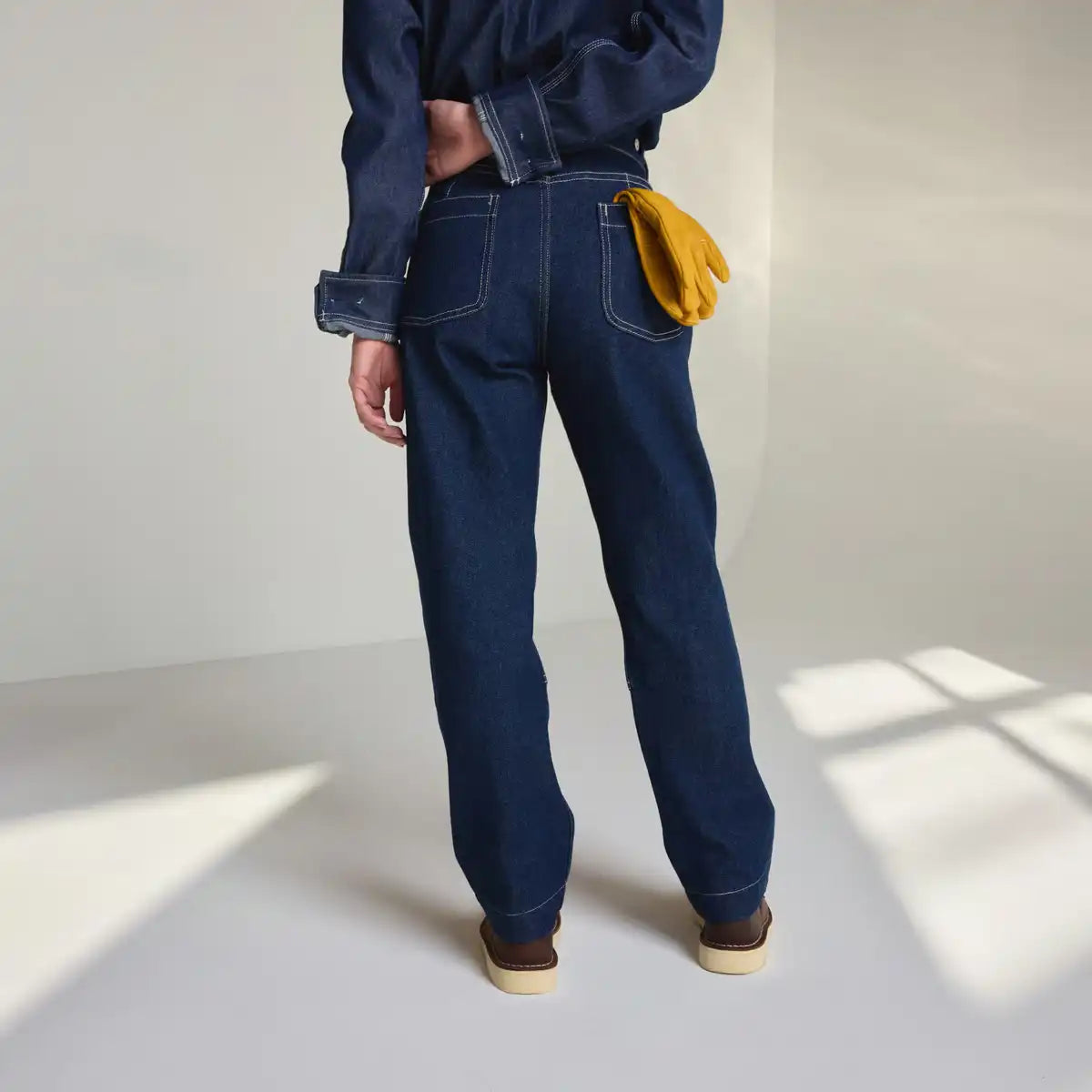 Women's Hawthorne Double Knee Pants Denim Dark Wash Indigo