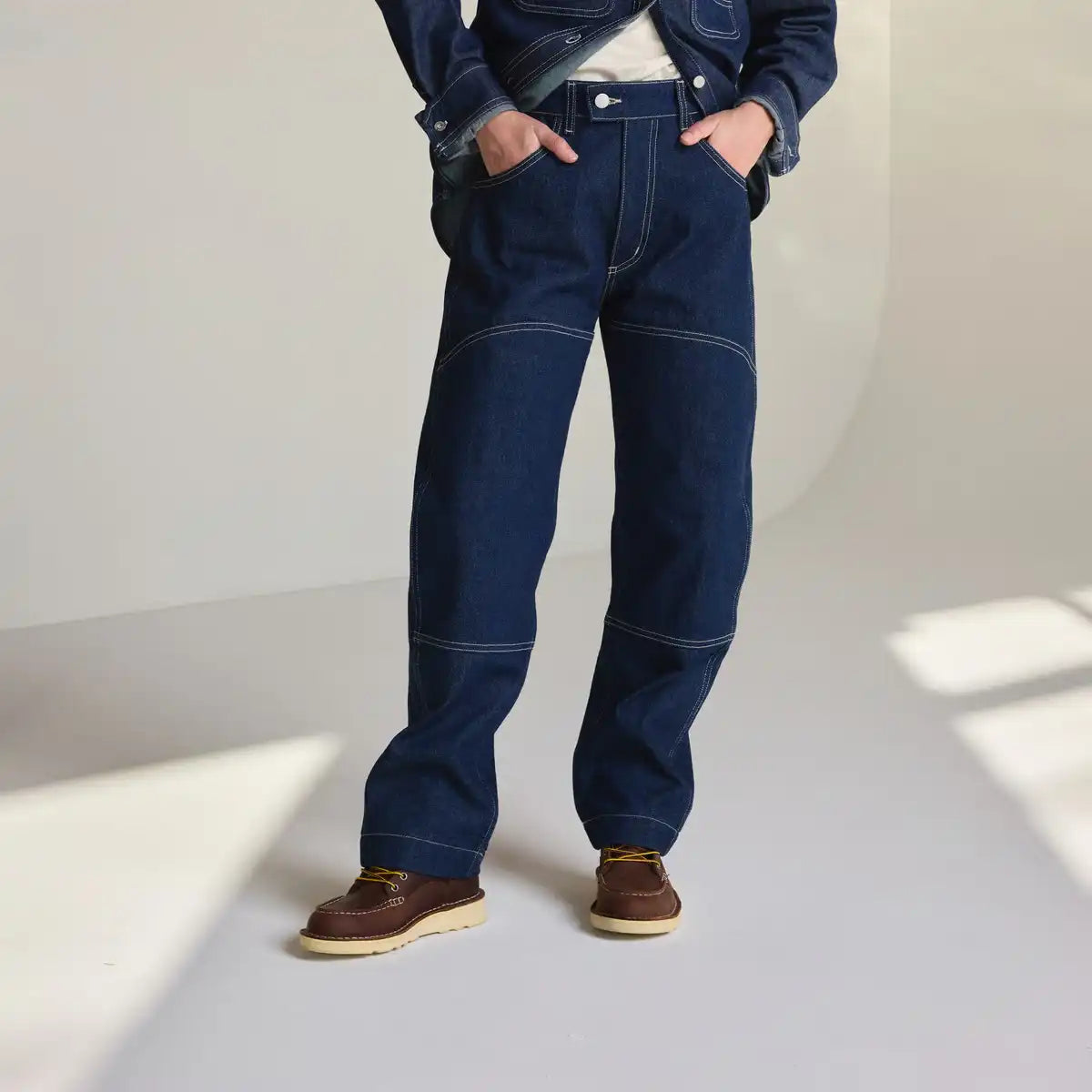Women's Hawthorne Double Knee Pants Denim Dark Wash Indigo