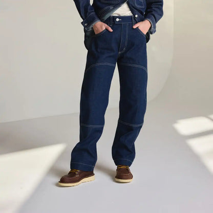 Women's Hawthorne Double Knee Pants Denim Dark Wash Indigo