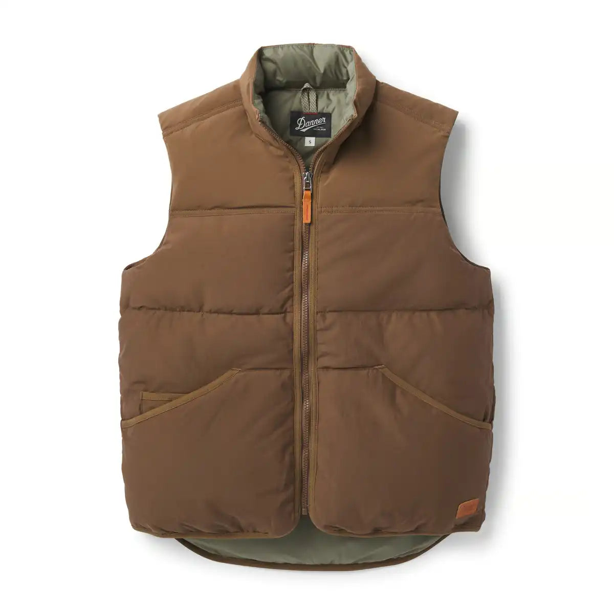 Zigzag Down Vest Dark Earth